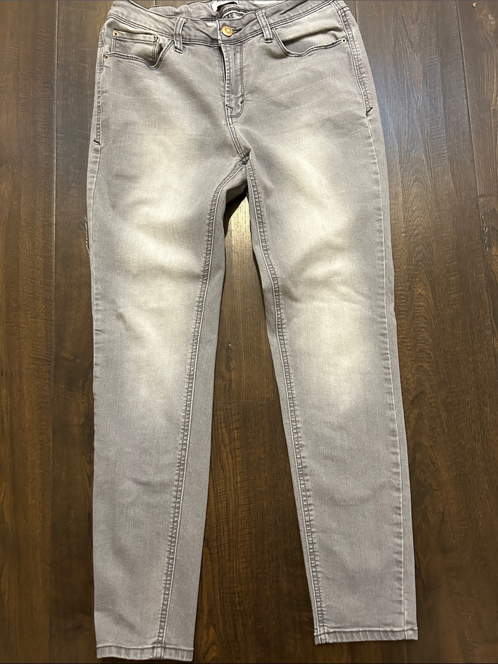 Kensie Effortless Ankle Mid-Rise Jeans in Gray
